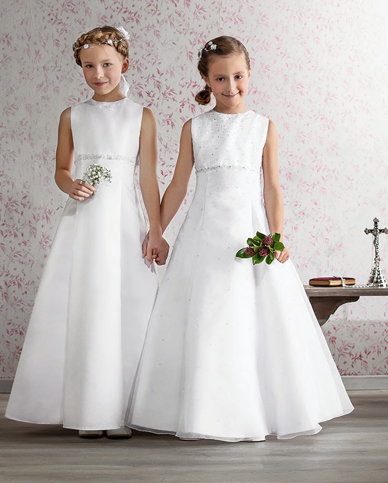 A-Line Girls Long Satin Gown, plus sized girls dress, First Communion gown, Flower Girl & Junior Bridesmaid dress. Shop online GTA, Canada girls fancy dresses.