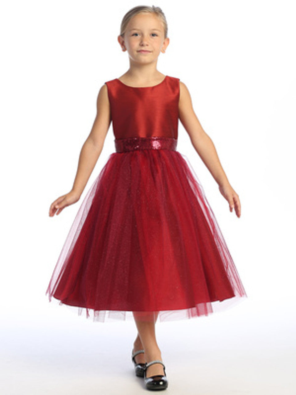 Lovely V Back Bow Girls Party Dress