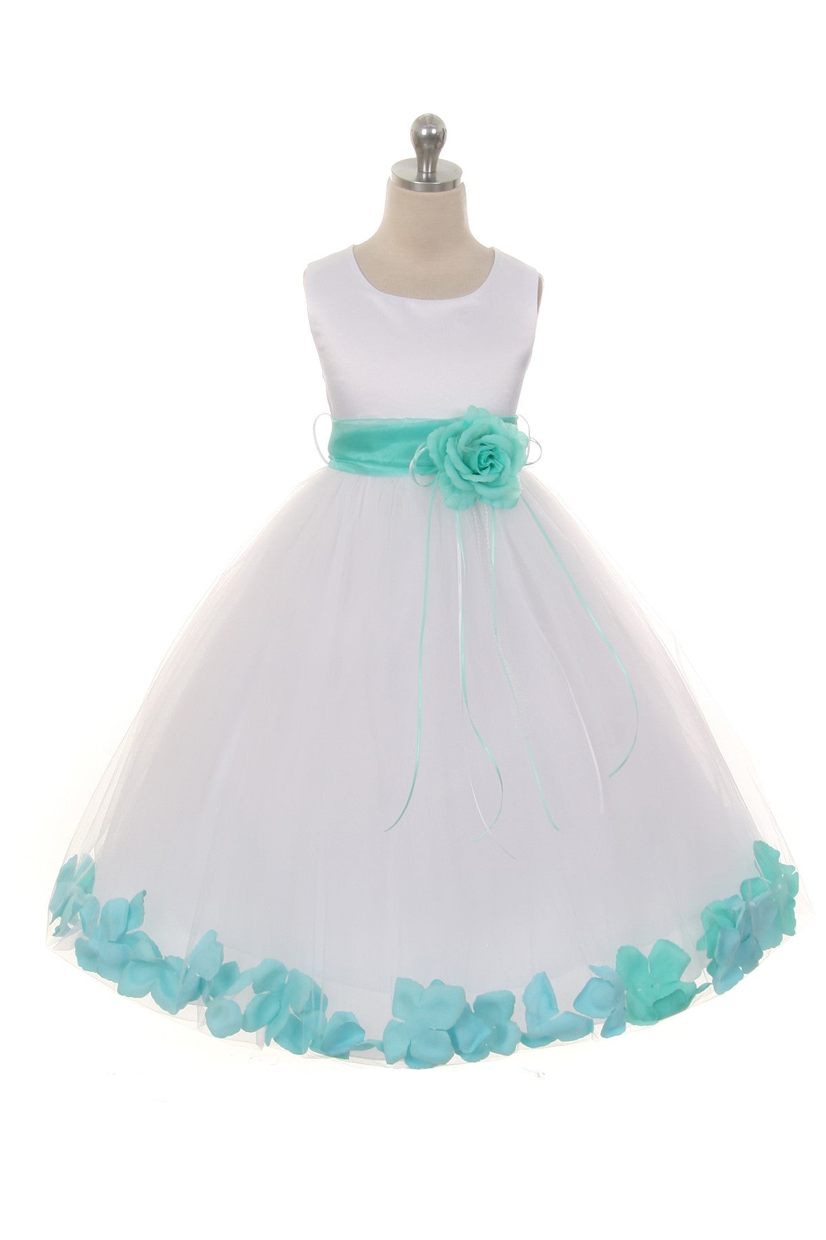 Classics flower petal girls dress, plus size Flower Girl dress, First Communion dress, fancy Birthday party girls dress or frock. Shop GTA, Canada now!