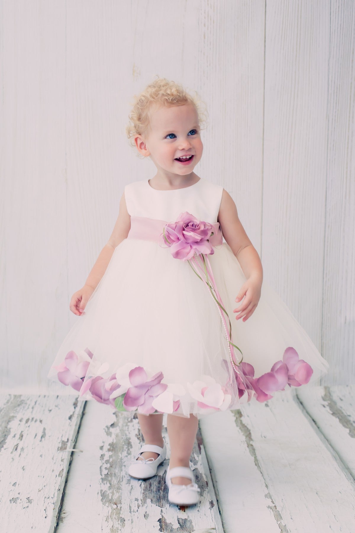 Classics Petal Baby Girls Dress for Flower Girl dress, baby girls party dress, first Birthday dress, Baptism dress. Shop baby girl dresses online Canada, GTA!