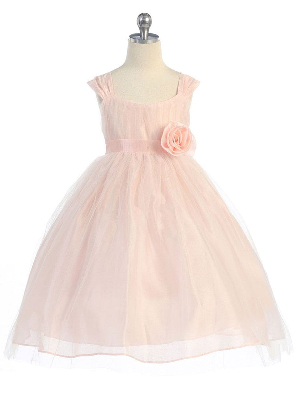 Fancy Affordable Tulle Girls Dress Front View