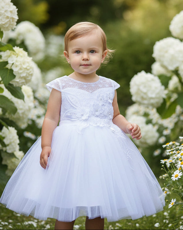 infant white lace dress Fancy Hanging Appliqué Girls Short Red Ivory Red Canada Size:4XL [+$ 5.99] attribute:silhouette:fit-&-flare Adorable lace cap sleeves Formal Dresses Macy's Black