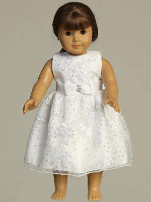 Lovely Sweetheart Top Embroidered White Girls Dress Plus Size Canada doll dress