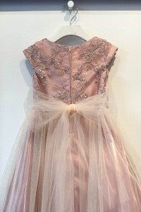 Romantic Peek Sleeve Girls Fancy Party Dress