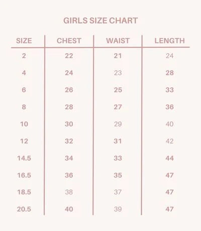 Size Chart kd198