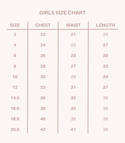 Size Chart kd452