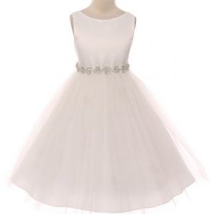Bella Girls Dress crystal belt girls formal dress Grandma's Little Darlings