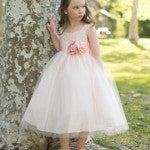 Soft Tulle Girls Dress - Blush