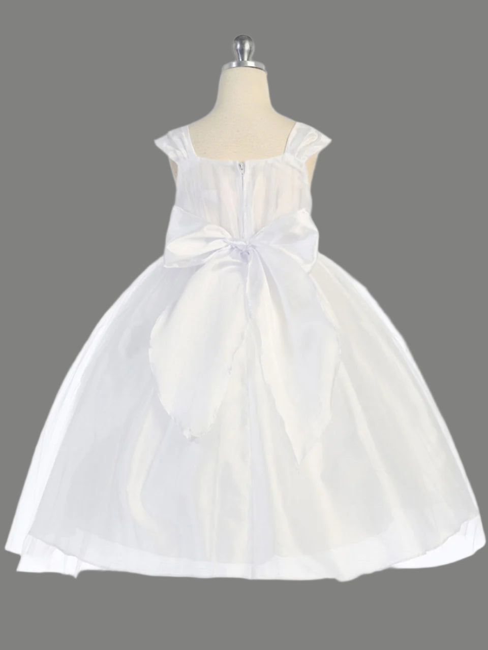 Soft Tulle Girls Fancy Dress - White and Ivory