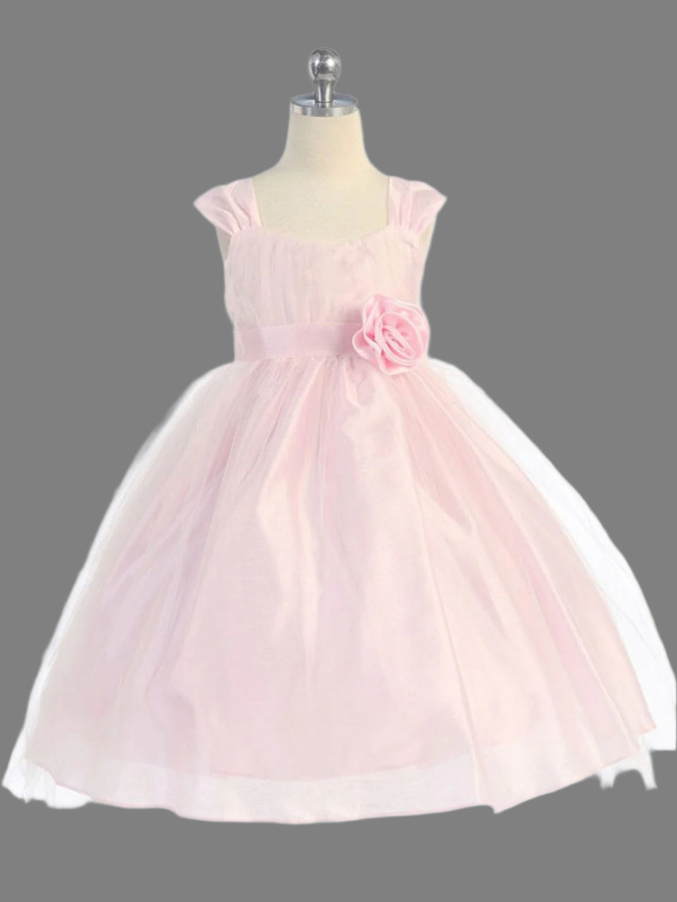 Soft Tulle Girls Fancy Dress - Blush