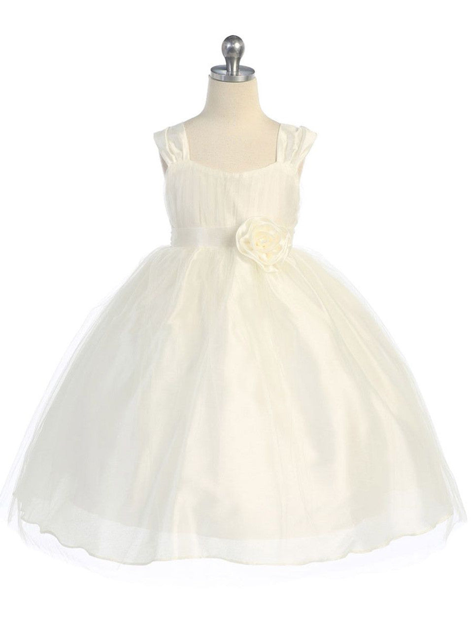 Fancy Affordable All-Over Tulle Girls Dress