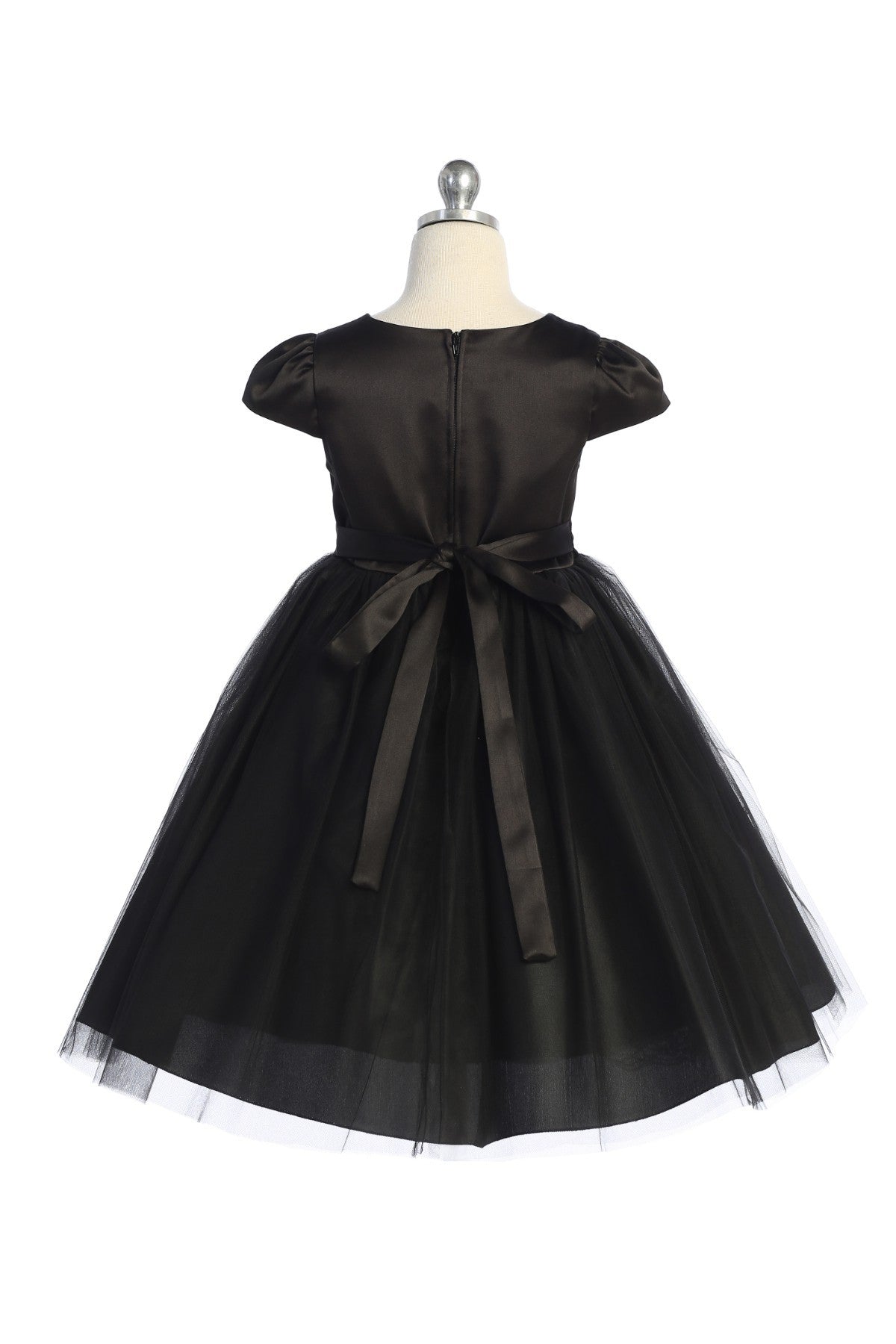 Fitted Cap Sleeve Girls Dress