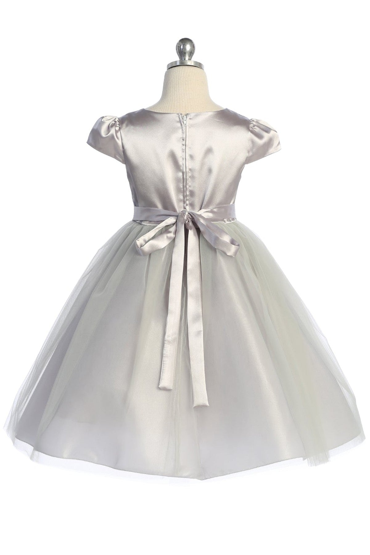 Fitted Cap Sleeve Girls Dress