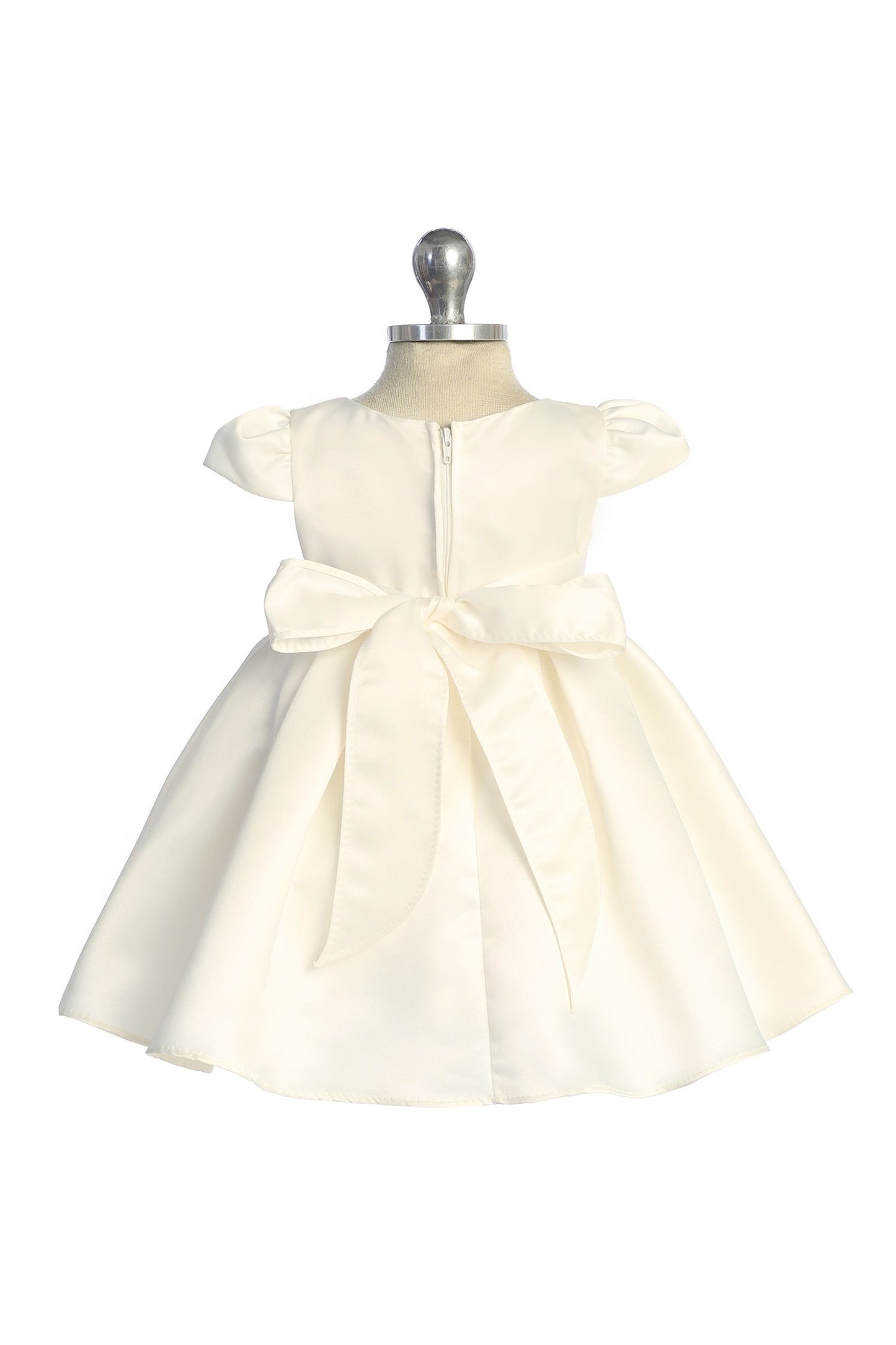 This darling baby girls dress is a timeless classic girls dress for Baptism or Christening. Dress has box pleats. Shop Grandma's Little Darlings online now!