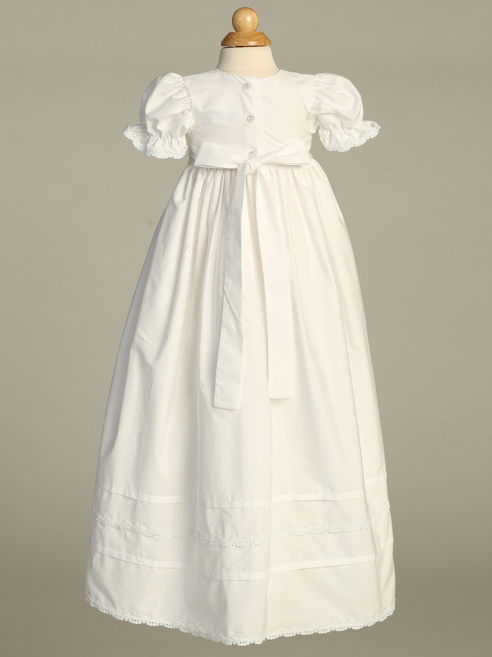 Cotton Hand Smocked Girls Long Baptismal Gown & Christening gown for baby girls. Shop online Canada for baptismal clothing.