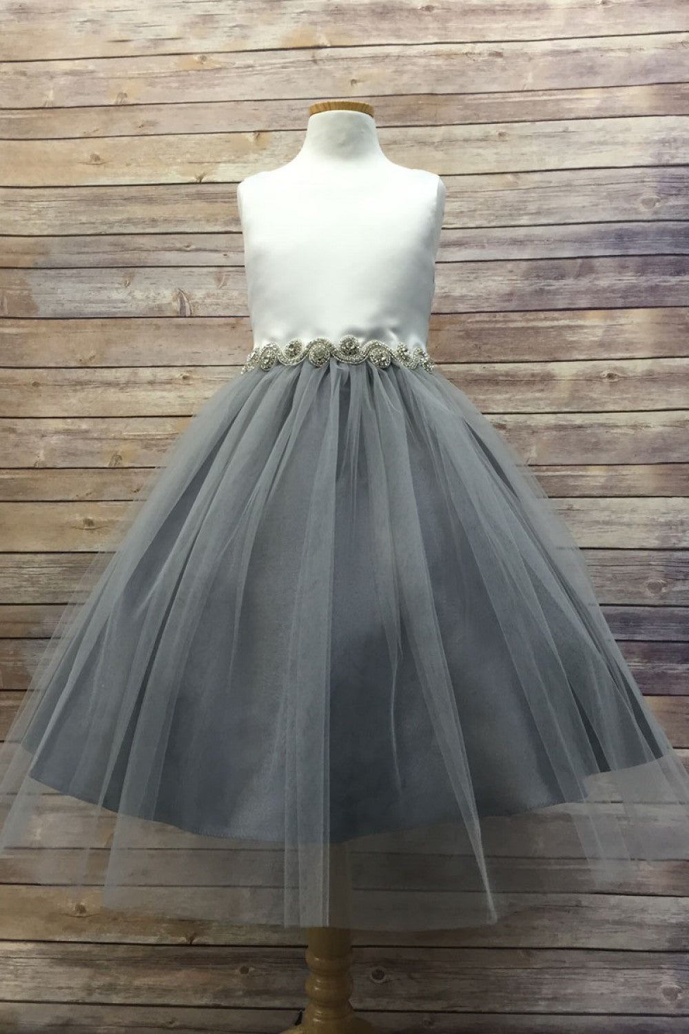 Bella Girls Dress With Rhinestone Belt