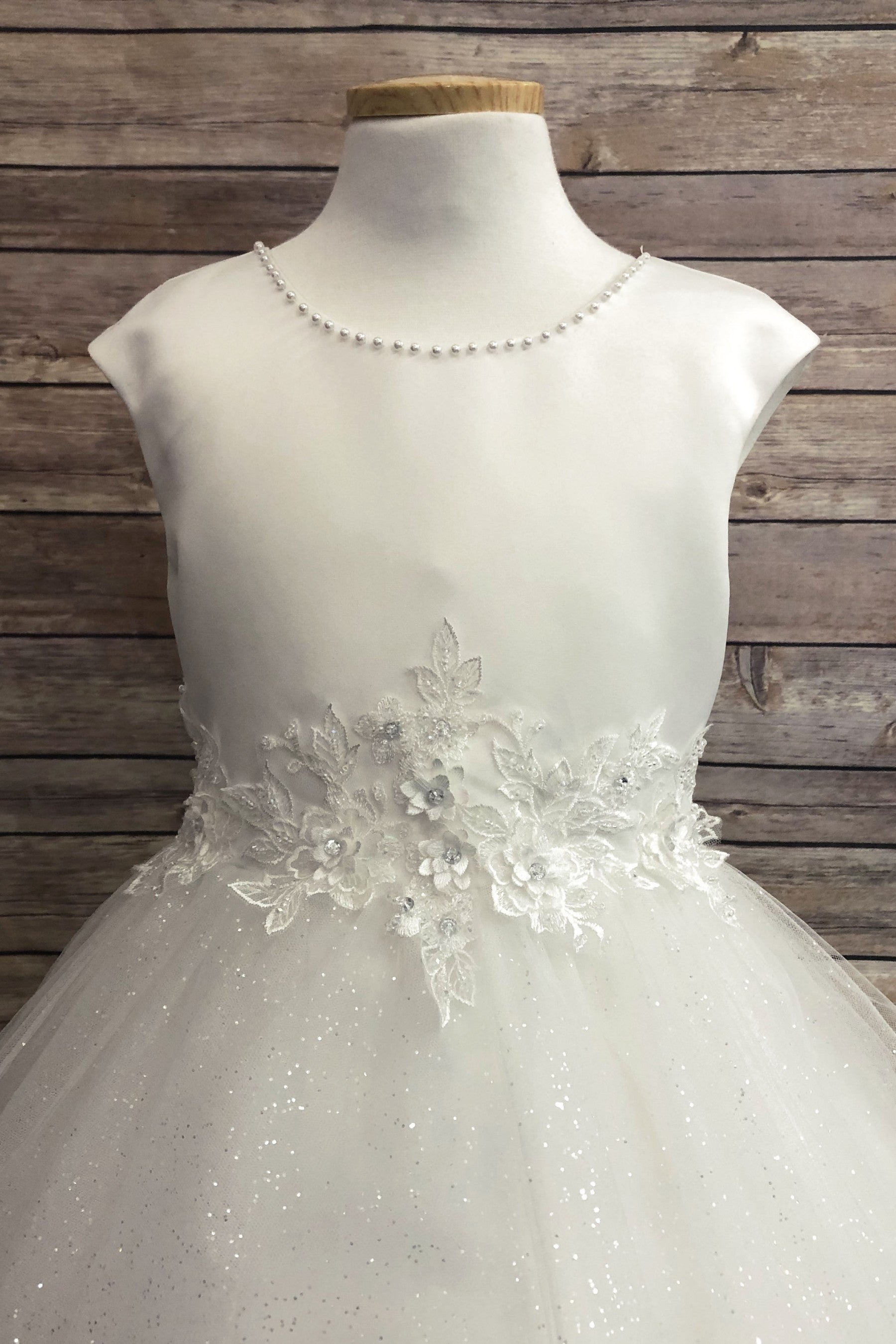 Pearl Neckline Adorned Girls Dress shop girls fancy formal dresses Grandma's Little Darlings, Canada