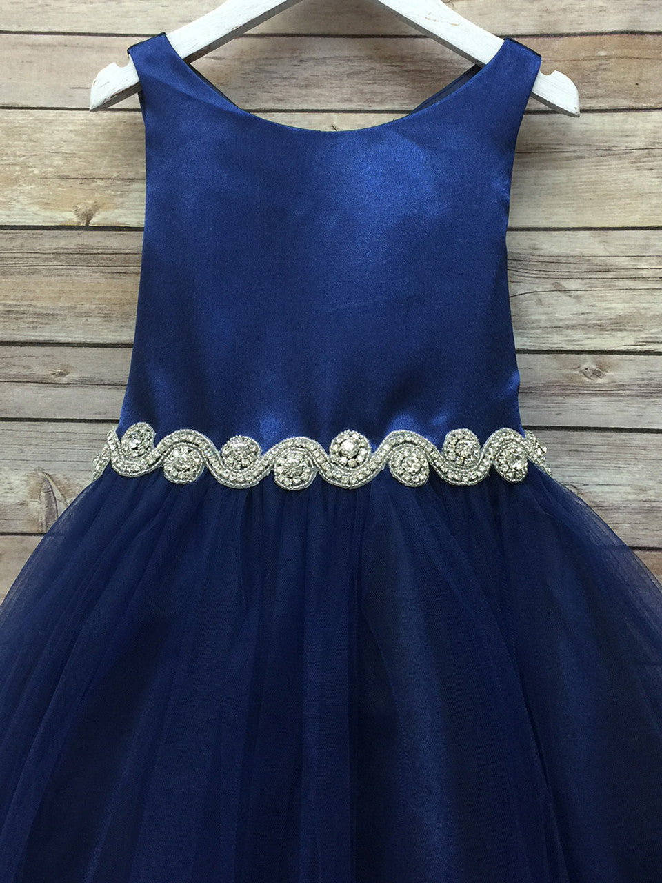 Bella Girls Dress With Rhinestone Belt