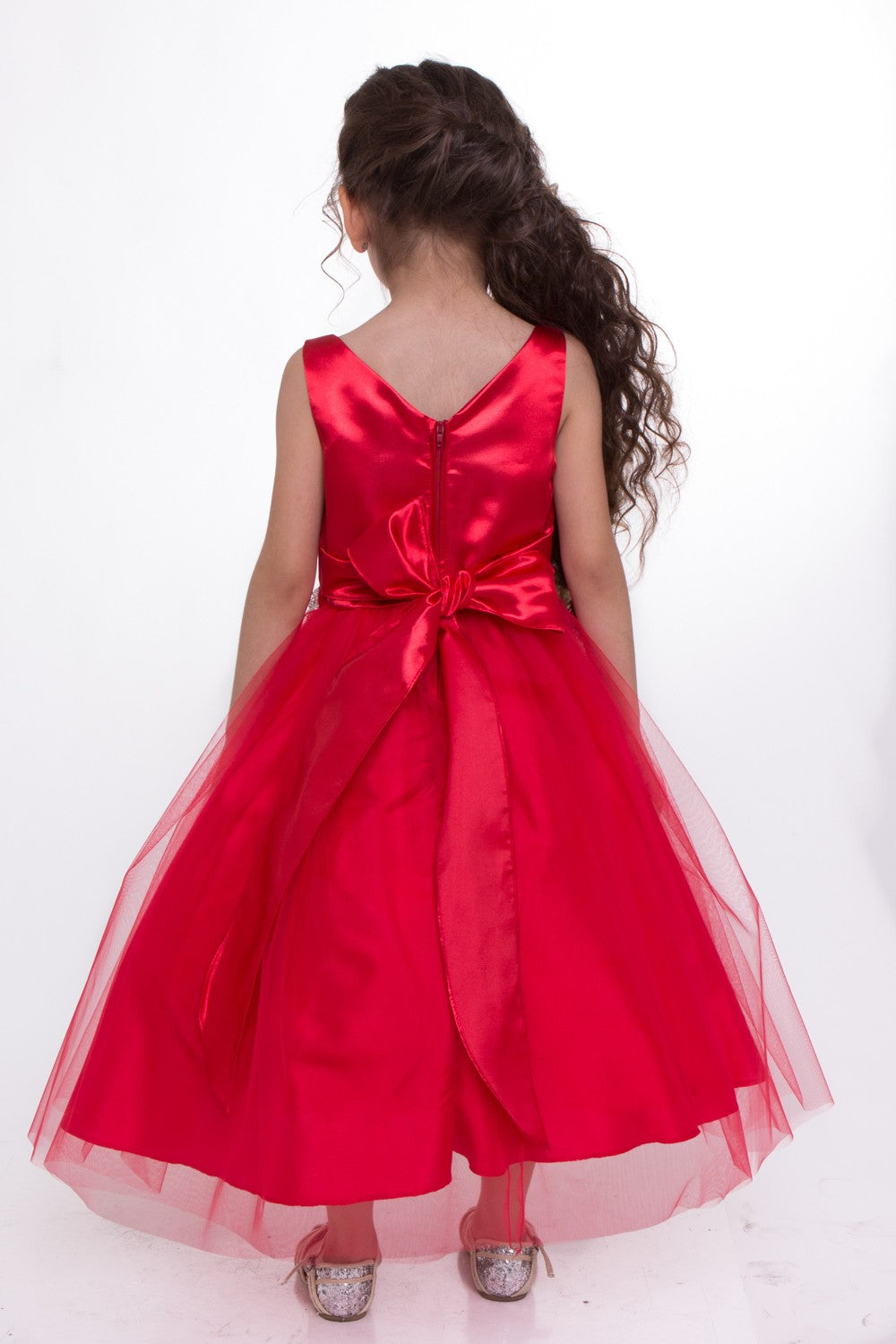 Bella Girls Dress With Rhinestone Belt