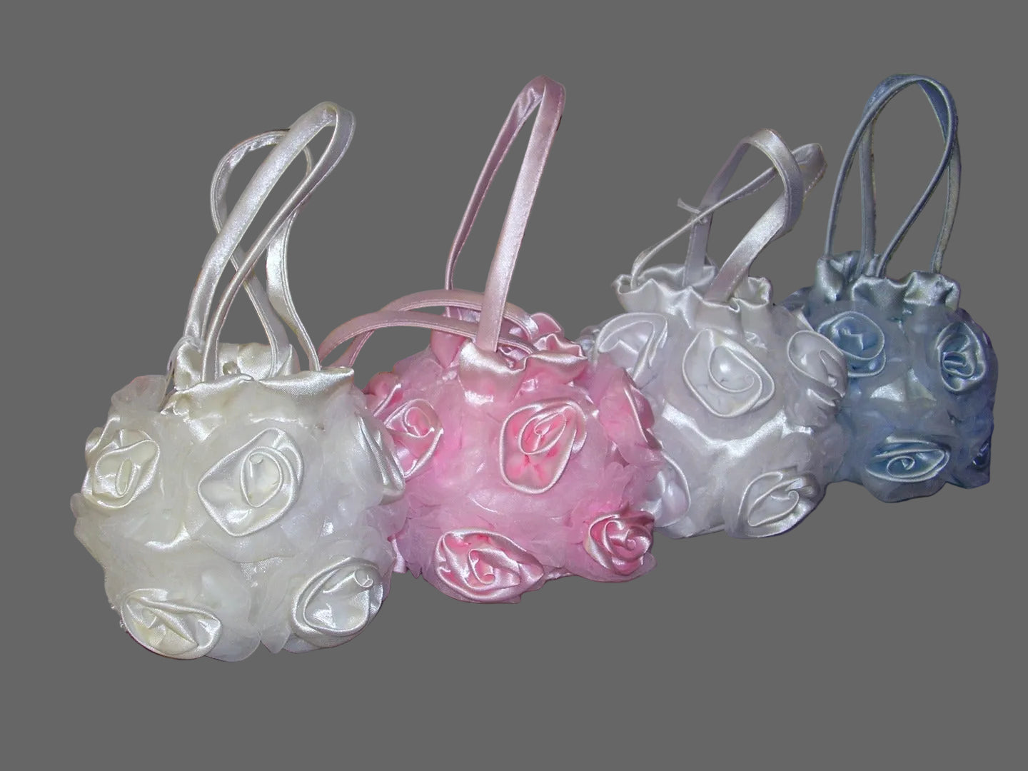 Girls Satin Rose Bud Purse Assorted Colours Canada