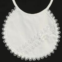 Bib Cotton With Lace Trim