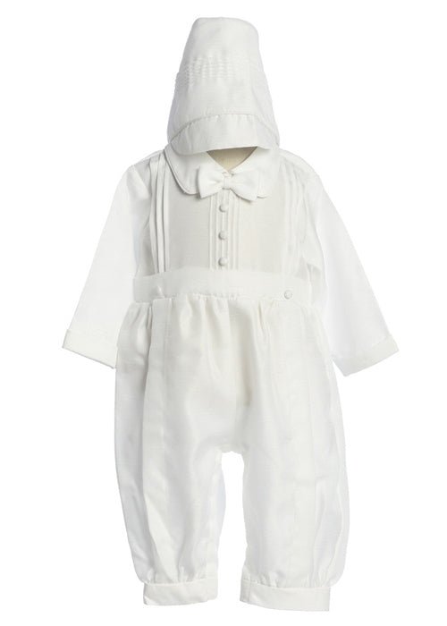 Boys Baptism Romper and Hat Set - Reduced - Grandma's Little Darlings