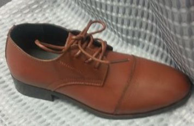 Boys Dress Shoe Brown Leather  boys brown leather lace up pointed toe dressy shoe- Grandma's Little Darlings