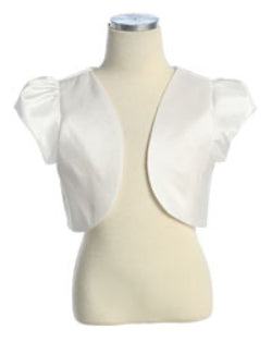 Short Sleeve Satin Bolero
