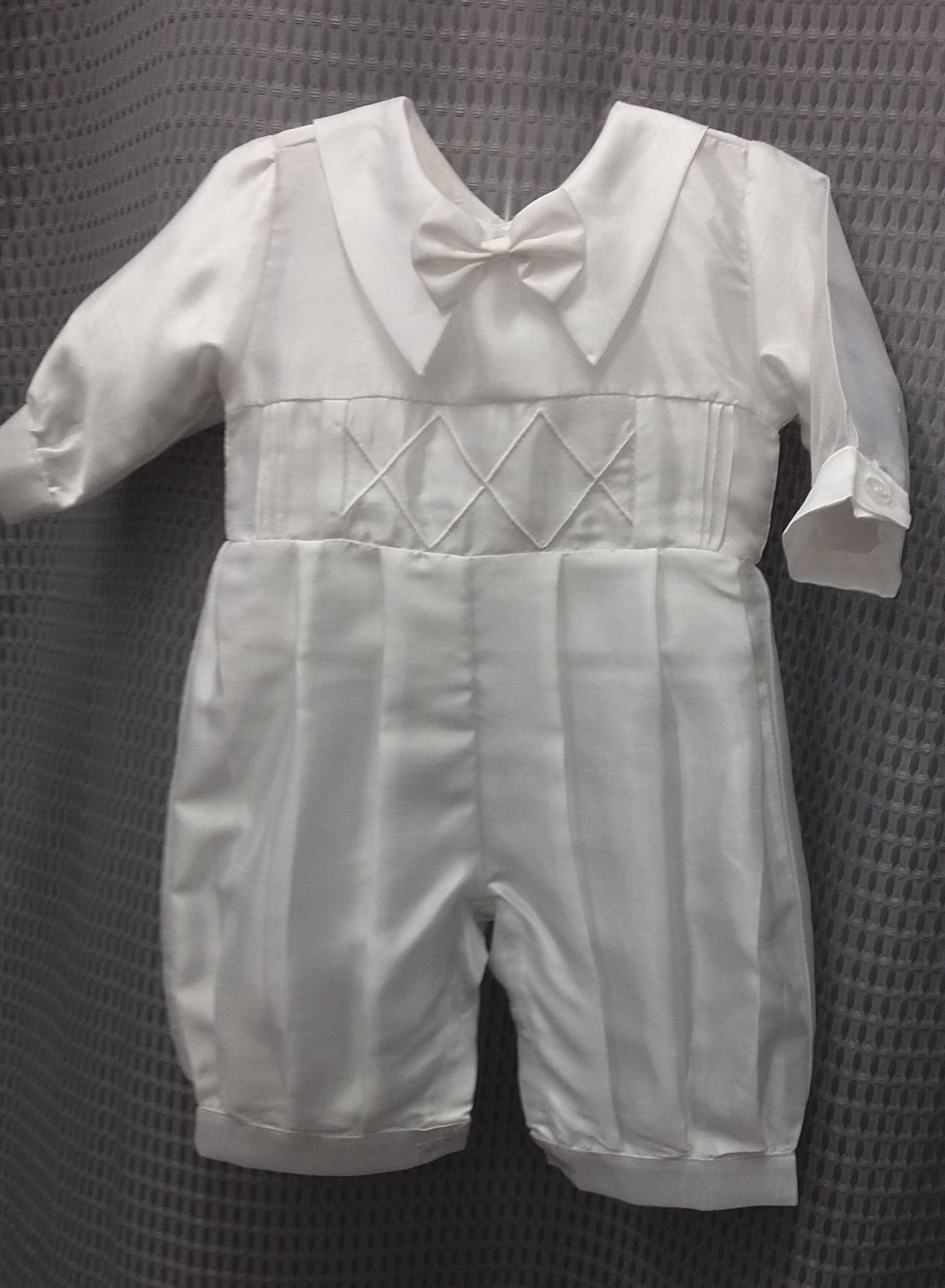 Boys Argyle Baptism Romper