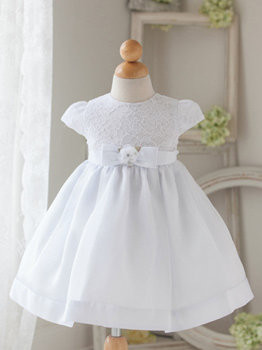 Classic Short Sleeved Baby Girls Dress - White ♥
