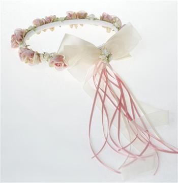 Hair Wreath - Ivory Rose