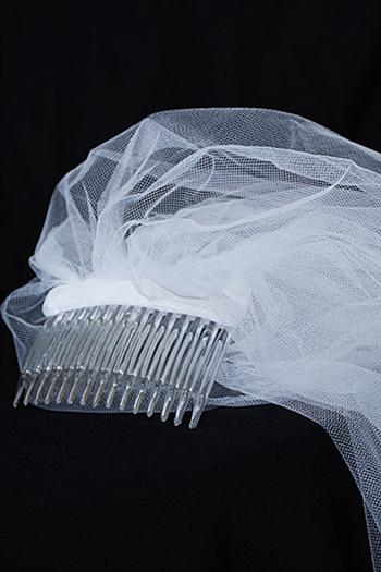 First Communion Veil Plain Comb