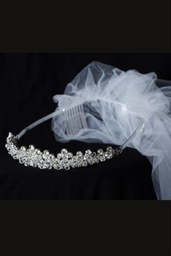 First Communion Crown With Veil.