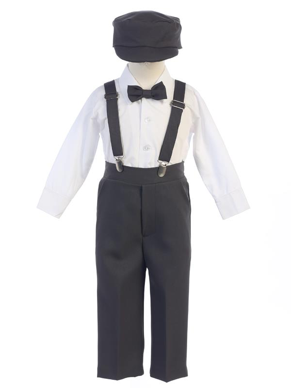 This darling Suspender Pant Set With long Sleeves is the perfect boy outfit for Wedding Ring Boy or Ring Bearer with a short sleeve shirt. Great infant baby and toddler boys formal outfit. Grandmas Little Darlings Mississauga Canada