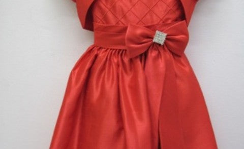 Fancy quilted red Girls Christmas Dresses for Holiday Parties Canada — Grandma's Little Darlings