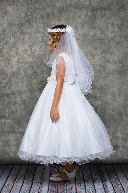 Plus Size Luxurious Flora Lace Top  Girls First Communion Dress Canada