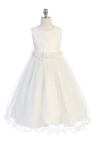 Plus Size Luxurious Flora Lace Top  Girls First Communion Dress Canada