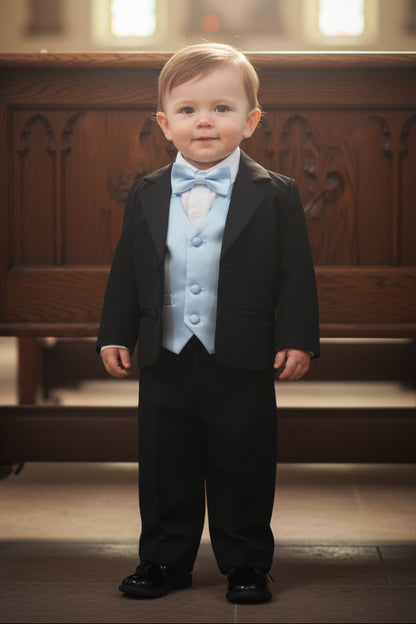 Boys Tuxedo 5 Piece White Black Customizable Canada