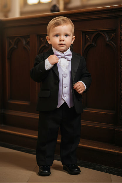Boys Tuxedo 5 Piece White Black Customizable Canada