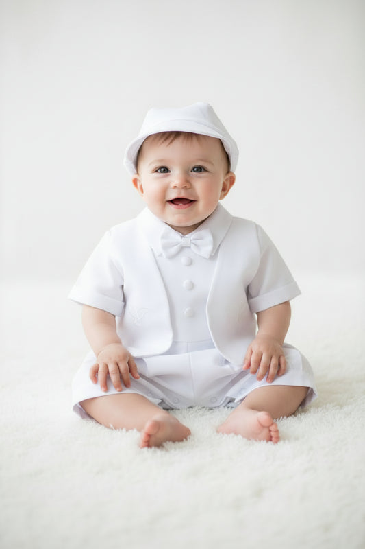 Affordable Dove Cross Short Romper Baptism Christening White Canada2 