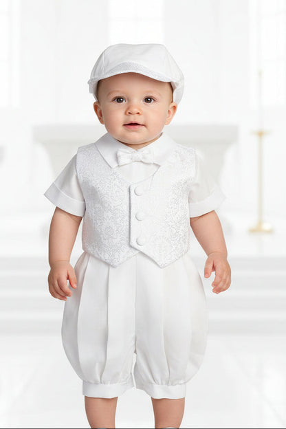 Jacquard Vest Overlay Baptism Christening Romper Cotton Mix Canada