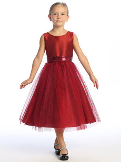 Lovely V Back Bow Girls Party Dress