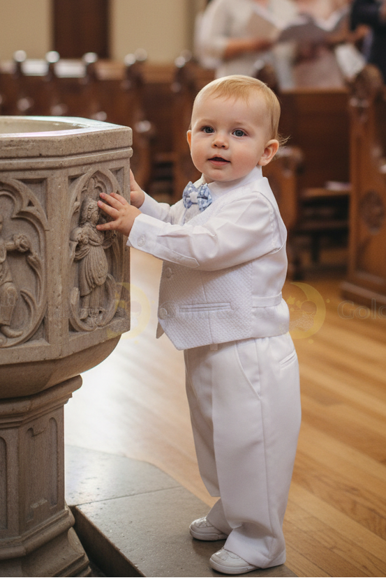 Baby Boys Bubble Print Vest & Pant Set White Ivory 0-30 Months Canada