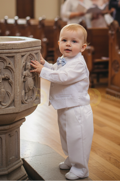 Baby Boys Bubble Print Vest & Pant Set White Ivory 0-30 Months Canada