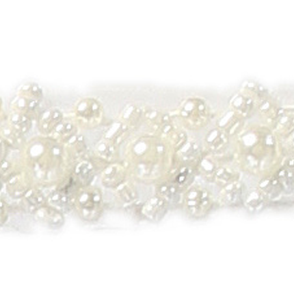 Baby Pearl Trim White Front View