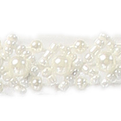 Baby Pearl Trim White Front View