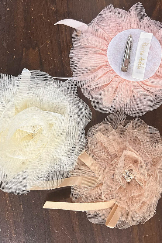 Soft Mesh Hair Bow - Assorted Colours