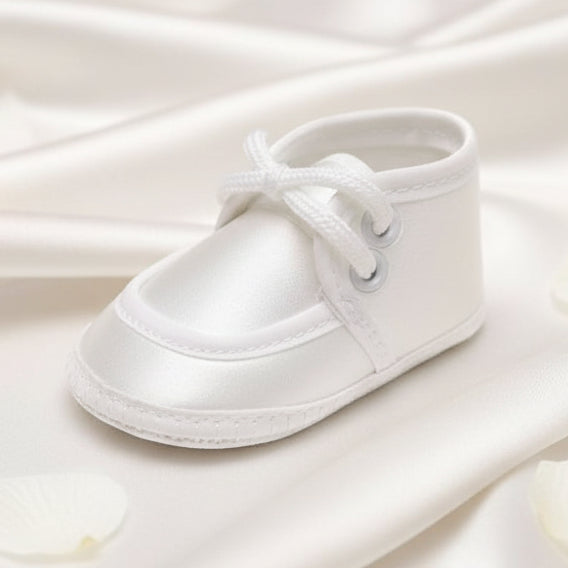 Boys Baptism Christening Bootie White Shantung Satin Canada single
