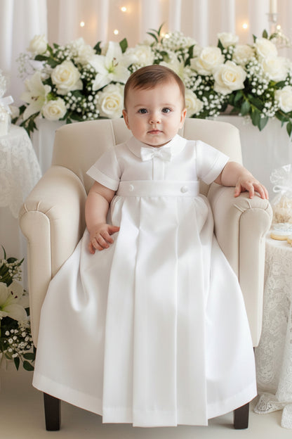 Boys Detachable Gown Baptism Christening White Canada front