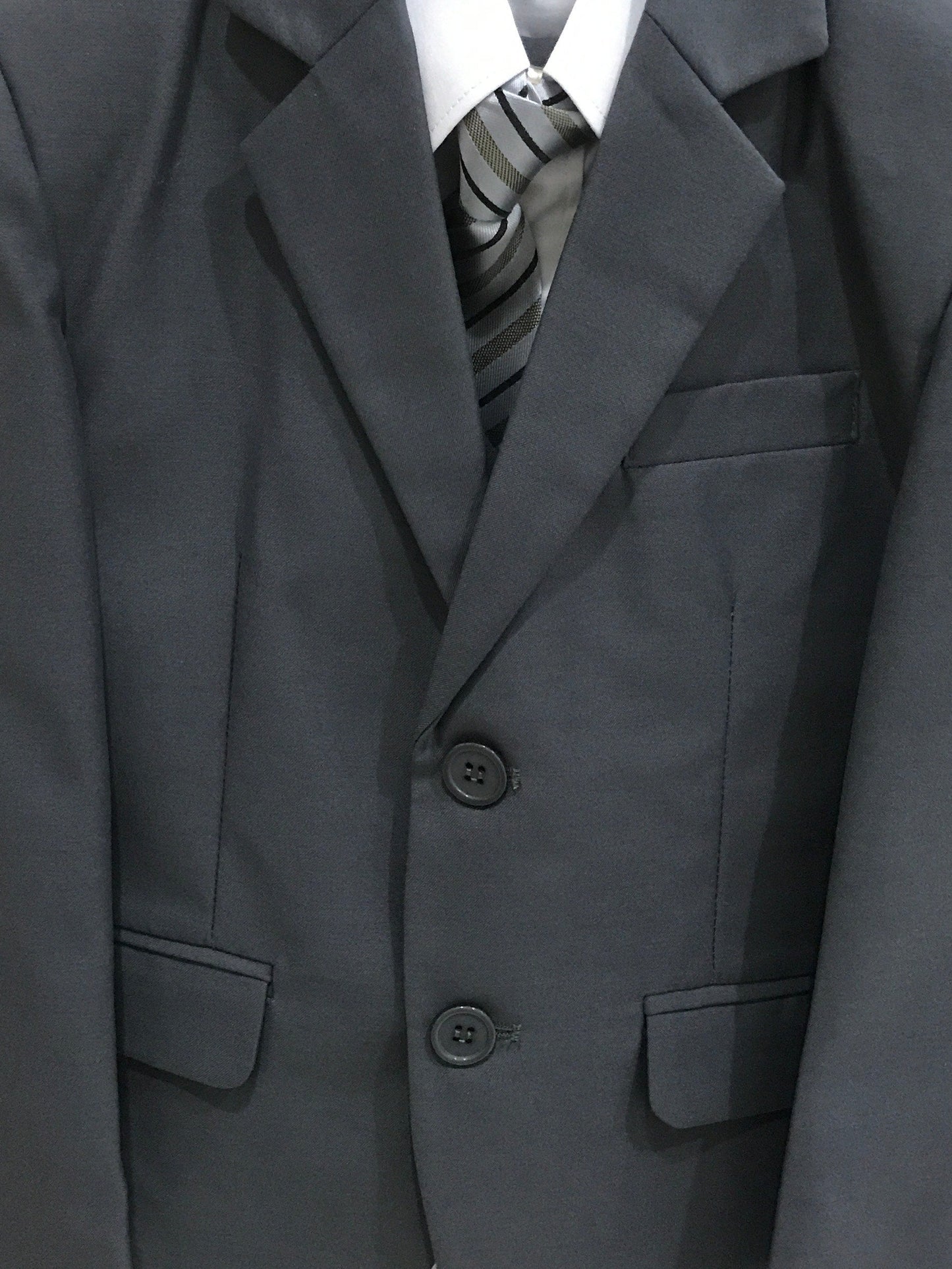 Boys Formal Suit Five Piece Gray Canada live  tie